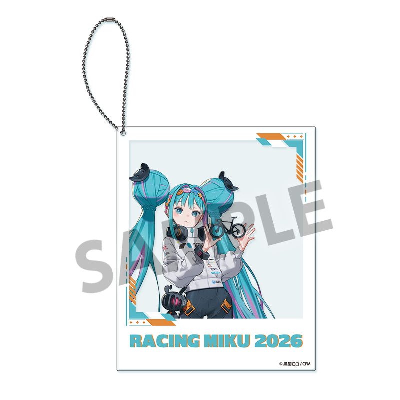 レーシングミク 2026 TEAM UKYO 応援 Ver. ポラロイド風アクリルキーホルダー (Racing Miku 2026 TEAM UKYO Cheering Ver. Polaroid-style Acrylic Keychain)
