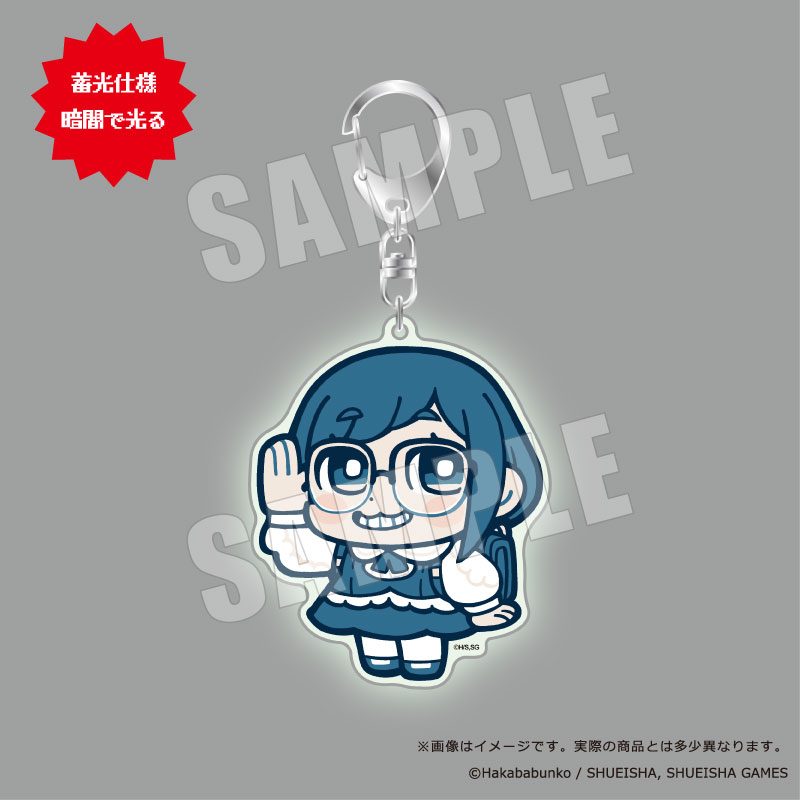 都市伝説解体センター×ぶくぶ おおきめアクリルキーホルダー 03 福来あざみ めがね ("Urban Myth Dissolution Center" x Bkub Big Acrylic Key Chain 03 Fukurai Azami Glasses)