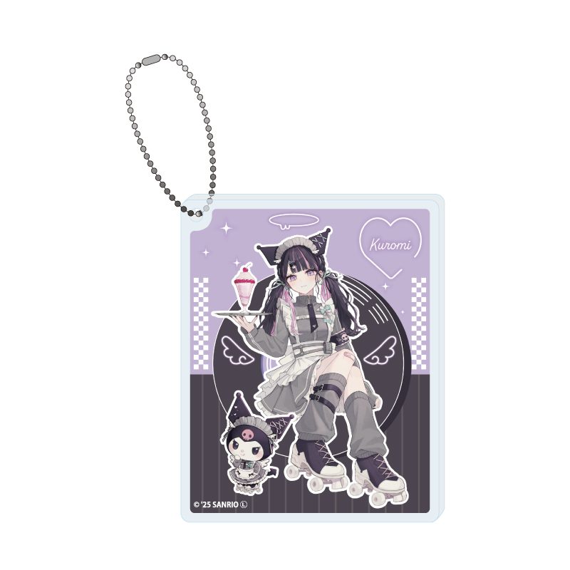 アクリルブロックキーホルダー 赤倉×サンリオキャラクターズ 02 クロミ(コラボイラスト) (Acrylic Block Key Chain Akakura x Sanrio Characters 02 Kuromi (Collaboration Illustration))
