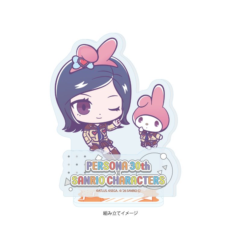 アクリルスタンドプレート P30th×サンリオキャラクターズ 03 P2罰主人公・マイメロディ(コラボイラスト) (Acrylic Stand Plate "Persona" Series P30th x Sanrio Characters 03 P2 Eternal Punishment Hero & My Melody (Collaboration Illustration))