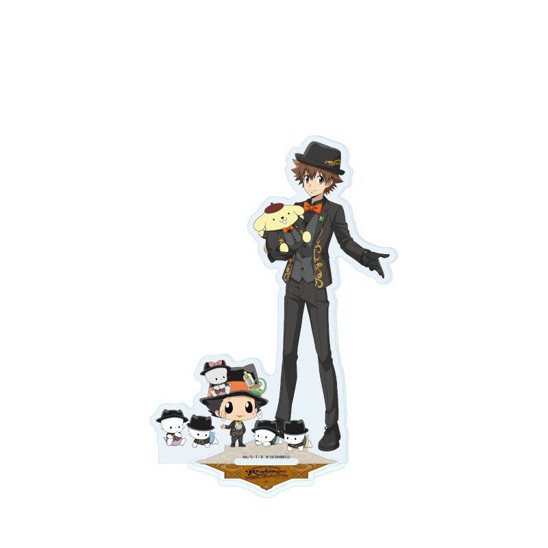 ホログラムアクリルスタンド 家庭教師ヒットマンREBORN!×SANRIO CHARACTERS 01 リボーン×ニャニィニュニェニョン&沢田綱吉×ポムポムプリン (Hologram Acrylic Stand "Reborn!" x Sanrio Characters 01 Reborn x Nya-ni-nyu-nye-nyon & Sawada Tsunayoshi x Pom Pom Purin)