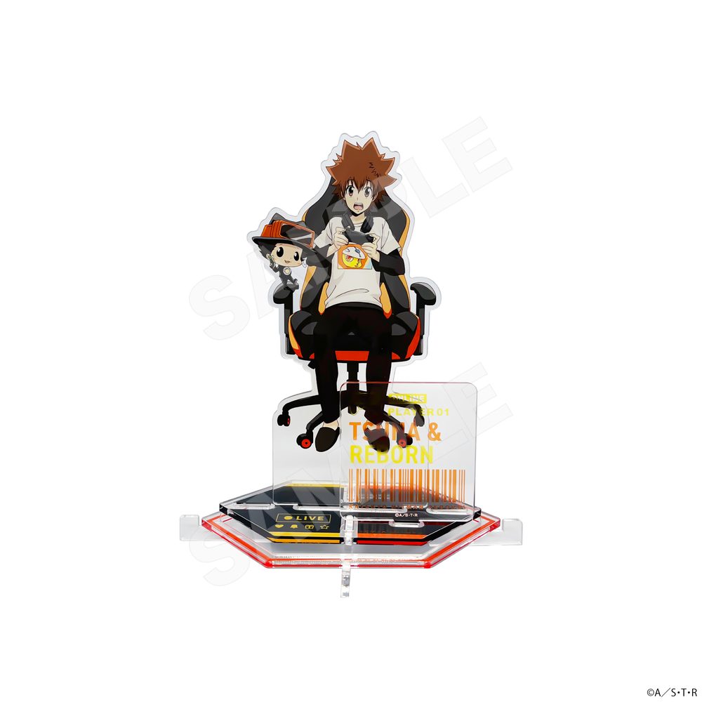 家庭教師ヒットマンREBORN! アクリルスタンド(L) 01 沢田綱吉&リボーン ("Reborn!" Acrylic Stand (L) 01 Sawada Tsunayoshi & Reborn)