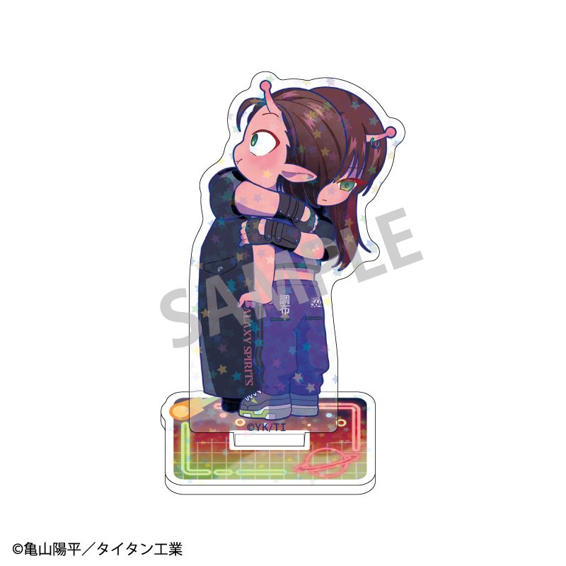 銀河特急 ミルキー☆サブウェイ ホログラムミニアクリルスタンド アカネ&カナタ 描き起こし第2弾 ("MILKY SUBWAY THE GALACTIC LIMITED EXPRESS" Hologram Mini Acrylic Stand Akane & Kanata Original Illustration Vol. 2)