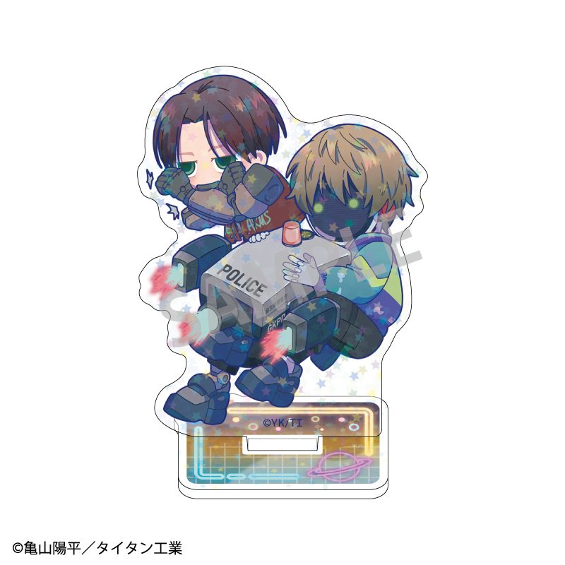 銀河特急 ミルキー☆サブウェイ ホログラムミニアクリルスタンド カート&マックス 描き起こし第2弾 ("MILKY SUBWAY THE GALACTIC LIMITED EXPRESS" Hologram Mini Acrylic Stand Kurt & Max Original Illustration Vol. 2)