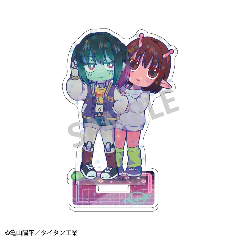 銀河特急 ミルキー☆サブウェイ ホログラムミニアクリルスタンド チハル&マキナ 描き起こし第2弾 ("MILKY SUBWAY THE GALACTIC LIMITED EXPRESS" Hologram Mini Acrylic Stand Chiharu & Makina Original Illustration Vol. 2)