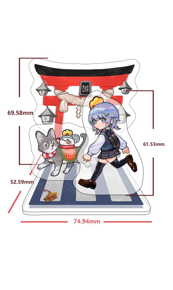 HOBBYOTAKU 空缶王の通学路シリーズ アクリルスタンド 姉さん (HOBBYOTAKU CAN KING'S ROAD TO SCHOOL SERIES ACRYLIC STAND OLDER SISTER)