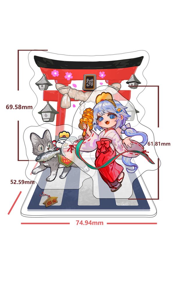 HOBBYOTAKU 空缶王の通学路シリーズ アクリルスタンド 巫女 (HOBBYOTAKU CAN KING'S ROAD TO SCHOOL SERIES ACRYLIC STAND MIKO)