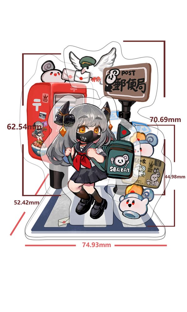 HOBBYOTAKU 空缶王の通学路シリーズ アクリルスタンド 牛妹 (HOBBYOTAKU CAN KING'S ROAD TO SCHOOL SERIES ACRYLIC STAND NIU MEI)