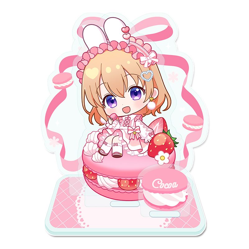 ご注文はうさぎですか? BLOOM ぷちちょこミニアクリルジオラマ ココア マカロンVer. ("Is the order a rabbit? BLOOM" Puchichoko Mini Acrylic Diorama Cocoa Macaron Ver.)