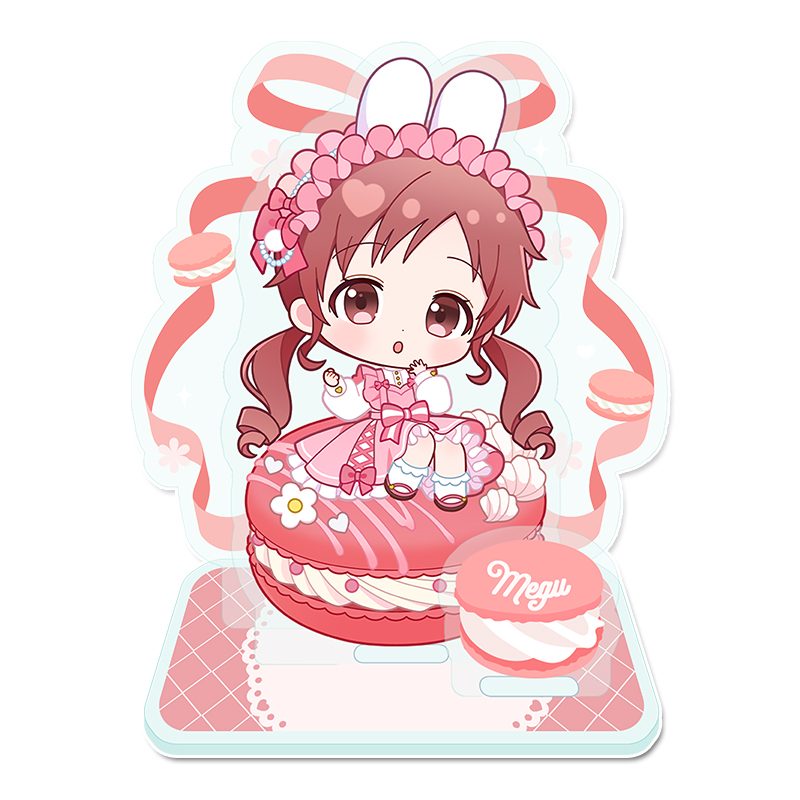 ご注文はうさぎですか? BLOOM ぷちちょこミニアクリルジオラマ メグ マカロンVer. ("Is the order a rabbit? BLOOM" Puchichoko Mini Acrylic Diorama Megu Macaron Ver.)