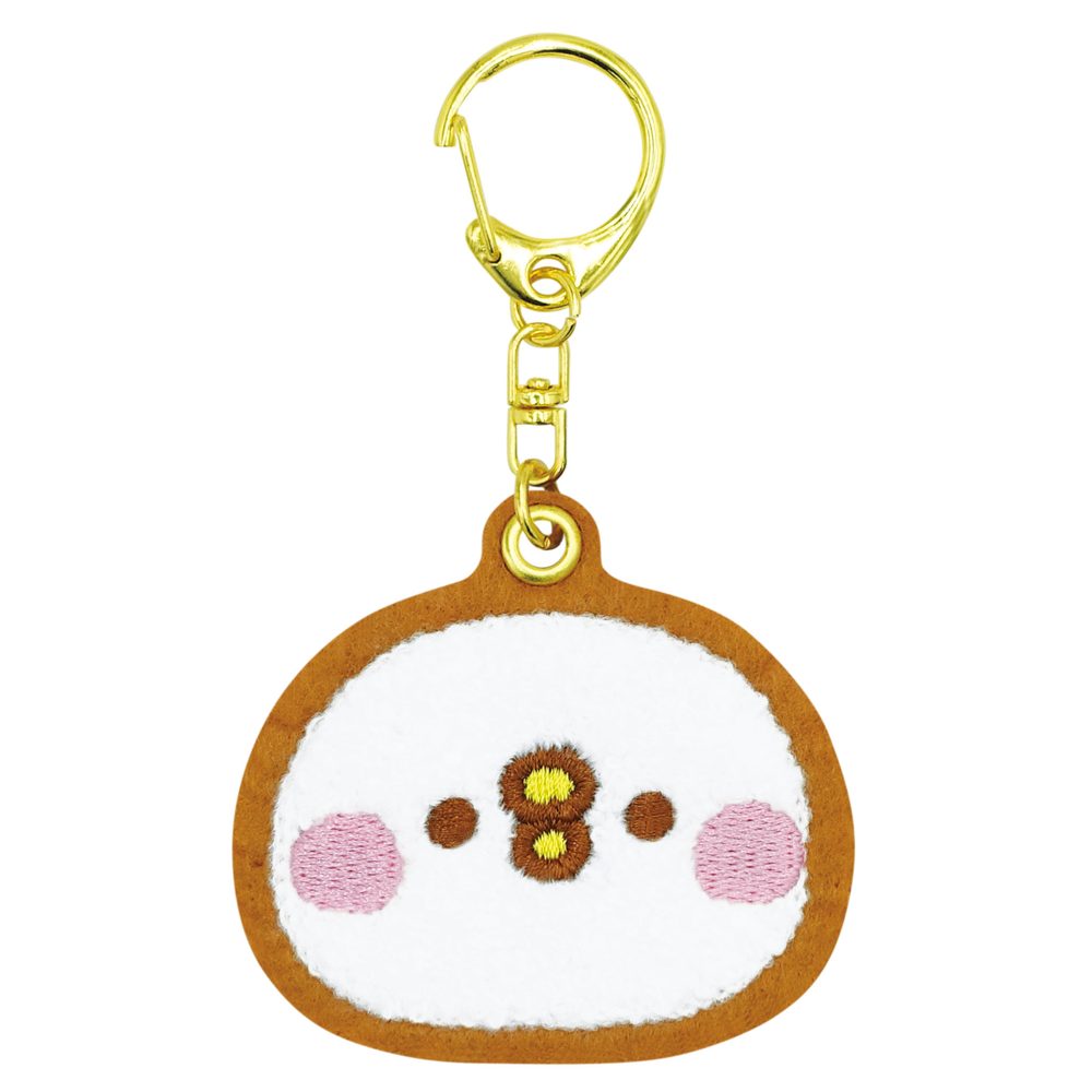 カナヘイの小動物 相良刺繍フェルトキーホルダー ピスケ 8203-644 ("Kanahei's Small Animals" Chenille Embroidery Felt Key Chain Piske 8203-644)