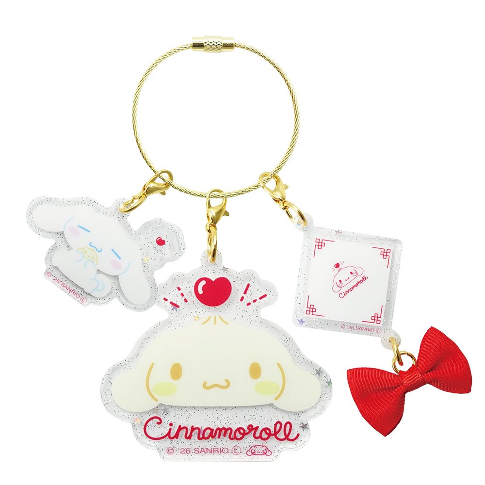 サンリオキャラクターズ 肉まん3連チャーム シナモロール 8203-563 (Sanrio Characters Nikuman Triple Charm Cinnamoroll 8203-563)