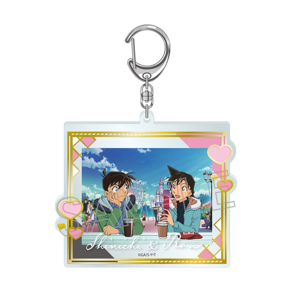 名探偵コナン 箔押しアクリルキーホルダー 工藤新一&毛利蘭 ("Detective Conan" Gilding Acrylic Key Chain Kudo Shinichi & Mori Ran)