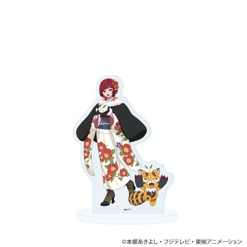 アクリルスタンド DIGIMON BEATBREAK 02 咲夜レーナ&プリスティモン 冬和服Ver.(描き下ろしイラスト) (Acrylic Stand "DIGIMON BEATBREAK" 02 Sakuya Reina & Pristimon Winter Kimono Ver. (Original Illustration))