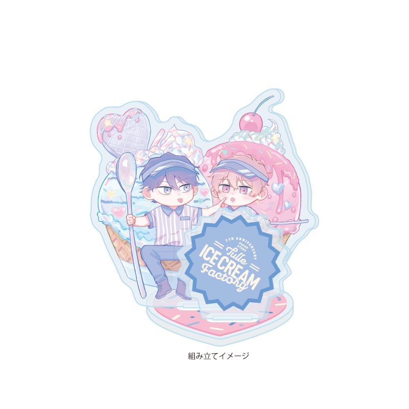 アクリルスタンドプレート Tulle Ice Cream Factory -7th Anniversary- 19 桃ノ李子先生(描き下ろしイラスト) (Acrylic Stand Plate Tulle Ice Cream Factory -7th Anniversary- 19 Momono Rico (Original Illustration))