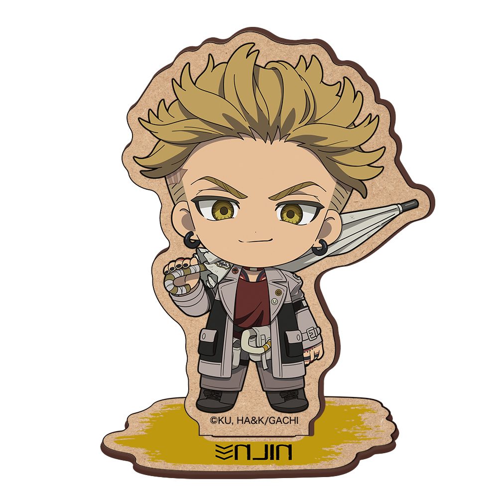 ガチアクタ 木製キャラスタンド ミニキャラ エンジン ("Gachiakuta" Wooden Chara Stand Mini Character Enjin)