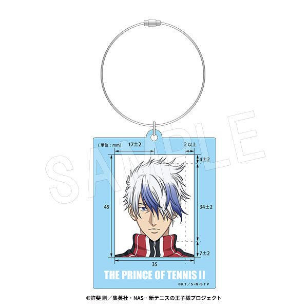 新テニスの王子様 パスポート用写真ガイドキーホルダー 越知月光 ("New The Prince of Tennis" Passport Photo Guide Key Chain Ochi Tsukimitsu)