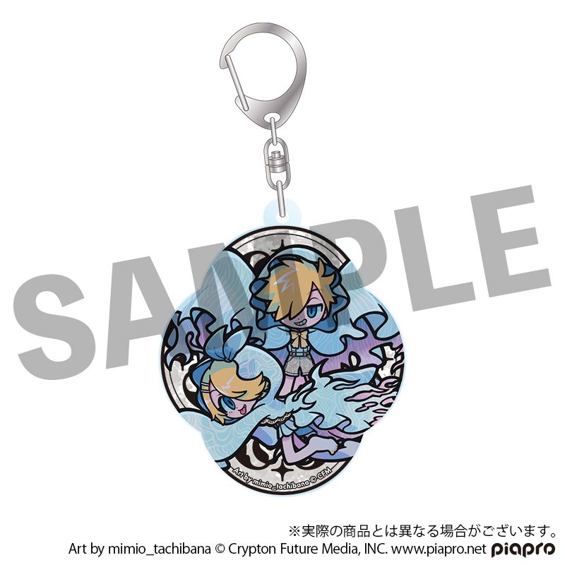 STEAKA ヲチラレ 初音ミク×オバケン Afterparty デフォルメアクリルキーホルダー アール&エル (STEAKA Wochirare Hatsune Miku x Obaken Afterparty Deformed Acrylic Key Chain R & L)