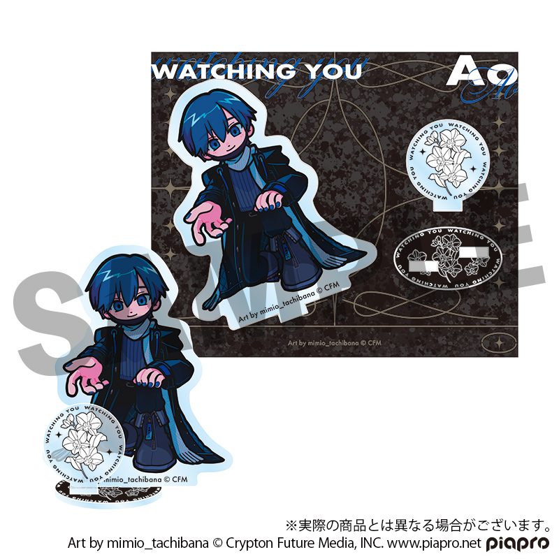 STEAKA ヲチラレ 初音ミク×オバケン Afterparty デフォルメアクリルスタンド アオ (STEAKA Wochirare Hatsune Miku x Obaken Afterparty Deformed Acrylic Stand Ao)