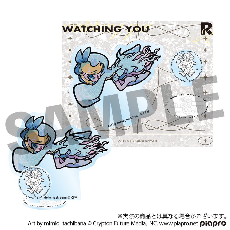 STEAKA ヲチラレ 初音ミク×オバケン Afterparty デフォルメアクリルスタンド アール (STEAKA Wochirare Hatsune Miku x Obaken Afterparty Deformed Acrylic Stand R)