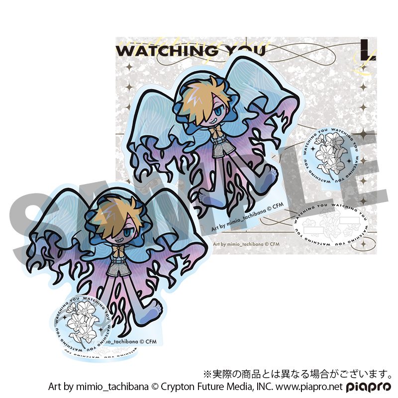 STEAKA ヲチラレ 初音ミク×オバケン Afterparty デフォルメアクリルスタンド エル (STEAKA Wochirare Hatsune Miku x Obaken Afterparty Deformed Acrylic Stand L)