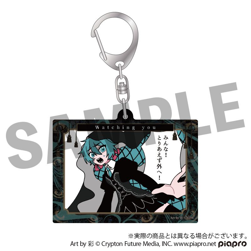 STEAKA ヲチラレ 初音ミク×オバケン Afterparty レポコマアクリルキーホルダー ゼロ (STEAKA Wochirare Hatsune Miku x Obaken Afterparty Report Panel Acrylic Key Chain Zero)