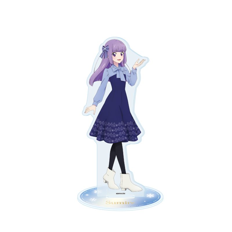 アクリルスタンド アイカツ! 20 氷上スミレ 雪柄コーデVer.(描き下ろしイラスト) (Acrylic Stand "Aikatsu!" 20 Hikami Sumire Snow Pattern Outfit Ver. (Original Illustration))