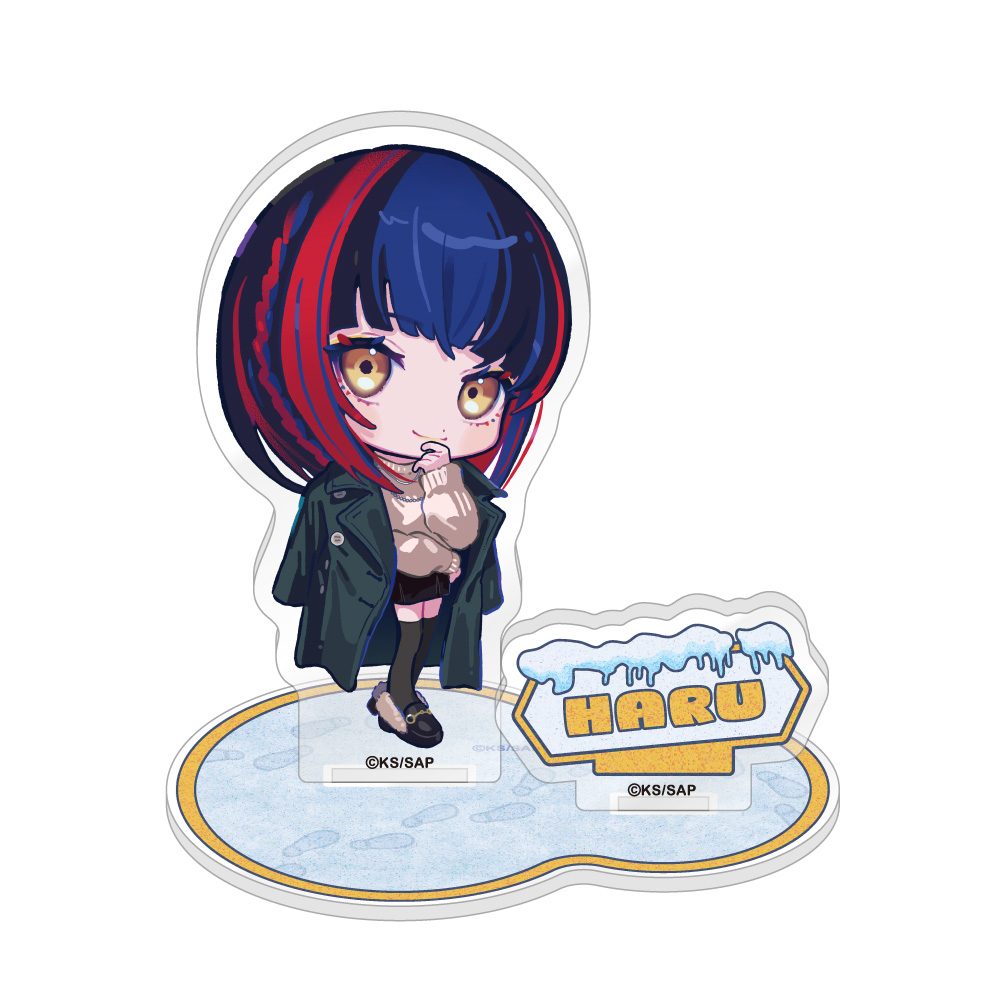 神椿市建設中。 ミニアクリルスタンド 朝主派流 ("KAMITSUBAKI CITY UNDER CONSTRUCTION" Mini Acrylic Stand Asanushi Haru)