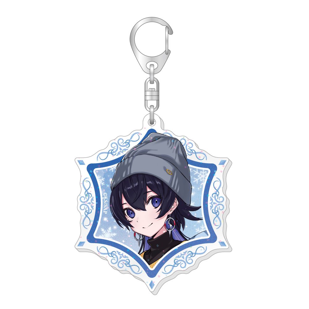 神椿市建設中。 描き下ろしラメ入りアクリルキーホルダー 輪廻此処 ("KAMITSUBAKI CITY UNDER CONSTRUCTION" Original Illustration Lame Acrylic Key Chain Rinne Koko)