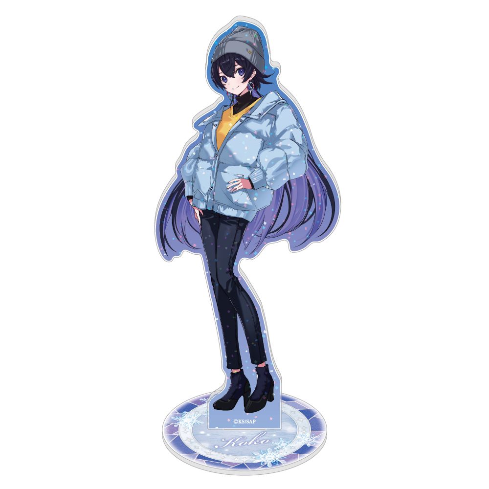 神椿市建設中。 描き下ろしラメ入りアクリルスタンド 輪廻此処 ("KAMITSUBAKI CITY UNDER CONSTRUCTION" Original Illustration Lame Acrylic Stand Rinne Koko)