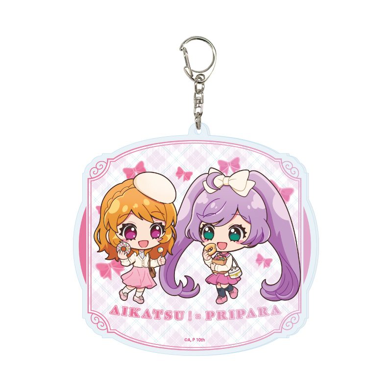 デカアクリルキーホルダー アイカツ!×プリパラ THE MOVIE -出会いのキセキ!- 01 あかり&らぁら(ミニキャライラスト) (Deka Acrylic Key Chain "Aikatsu! x PriPara The Movie: A Miracle Encounter!" 01 Akari & Laala (Mini Character Illustration))