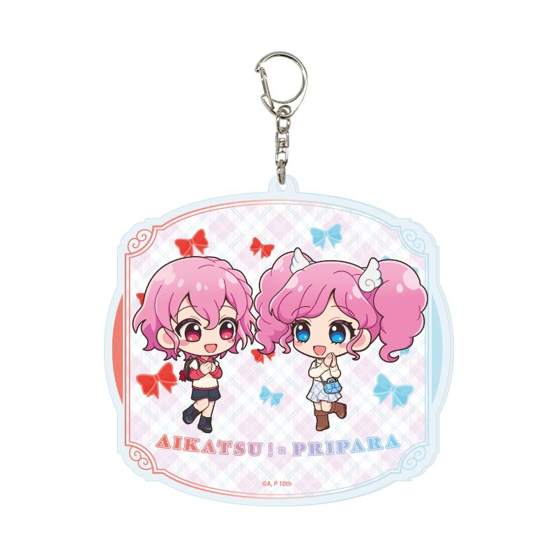 デカアクリルキーホルダー アイカツ!×プリパラ THE MOVIE -出会いのキセキ!- 06 まどか&レオナ(ミニキャライラスト) (Deka Acrylic Key Chain "Aikatsu! x PriPara The Movie: A Miracle Encounter!" 06 Madoka & Reona (Mini Character Illustration))