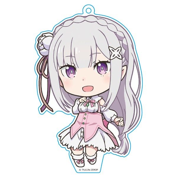Re:ゼロから始める異世界生活 Memory Snow ぷにこれ!キーホルダー(スタンド付) エミリア ("Re:Zero kara Hajimeru Isekai Seikatsu Memory Snow" Puni Colle! Key Chain (with Stand) Emilia)