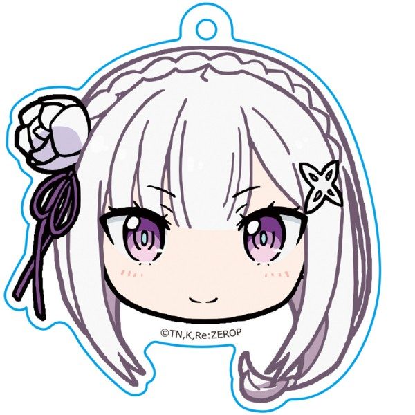 Re:ゼロから始める異世界生活 ちゅるキャラ キーホルダー エミリア ("Re:Zero kara Hajimeru Isekai Seikatsu" Churu Chara Key Chain Emilia)
