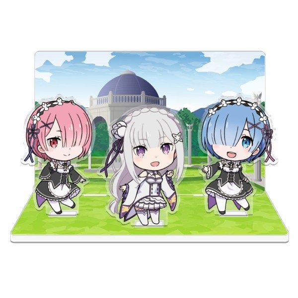 Re:ゼロから始める異世界生活 アクリルジオラマA エミリア&ラム&レム ("Re:Zero kara Hajimeru Isekai Seikatsu" Acrylic Diorama A Emilia & Ram & Rem)