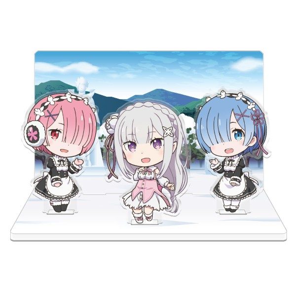 Re:ゼロから始める異世界生活 アクリルジオラマB エミリア&ラム&レム ("Re:Zero kara Hajimeru Isekai Seikatsu" Acrylic Diorama B Emilia & Ram & Rem)