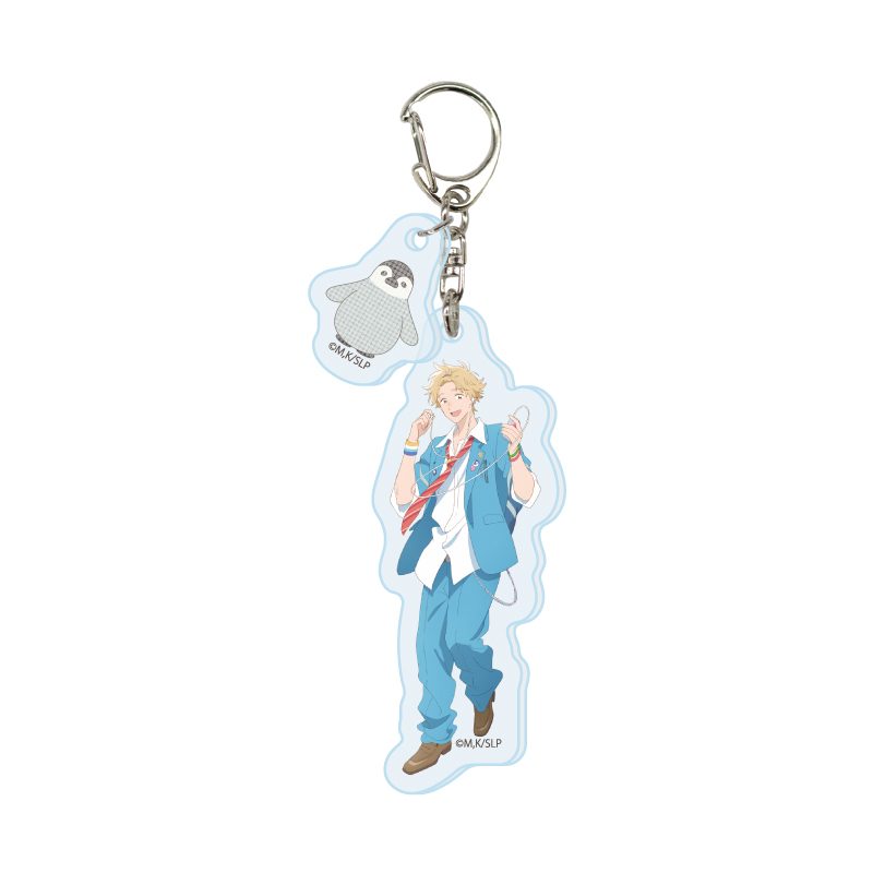 パーツ付きアクリルキーホルダー スキップとローファー 02 志摩聡介 平成アオハルVer.(描き下ろしイラスト) (Acrylic Key Chain with Parts "Skip and Loafer" 02 Shima Sousuke Heisei Aoharu Ver. (Original Illustration))