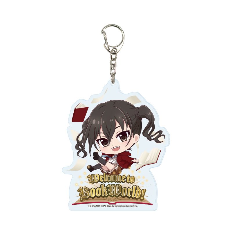 デカアクリルキーホルダー アイドルマスター シンデレラガールズ 18 砂塚あきら BookWorld!Ver.(ミニキャライラスト) (Deka Acrylic Key Chain "The Idolmaster Cinderella Girls" 18 Sunazuka Akira BookWorld! Ver. (Mini Character Illustration))