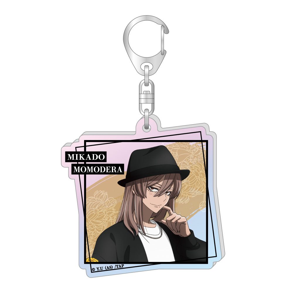 桃源暗鬼 オーロラアクリルキーホルダー 桃寺神門 ("Tougen Anki" Aurora Acrylic Key Chain Momodera Mikado)
