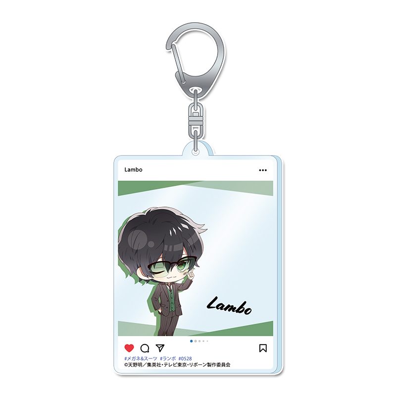 家庭教師ヒットマンREBORN! ぷちちょこアクリルキーホルダー ランボ メガネ&スーツVer. ("Reborn!" Puchichoko Acrylic Key Chain Lambo Glasses & Suit Ver.)