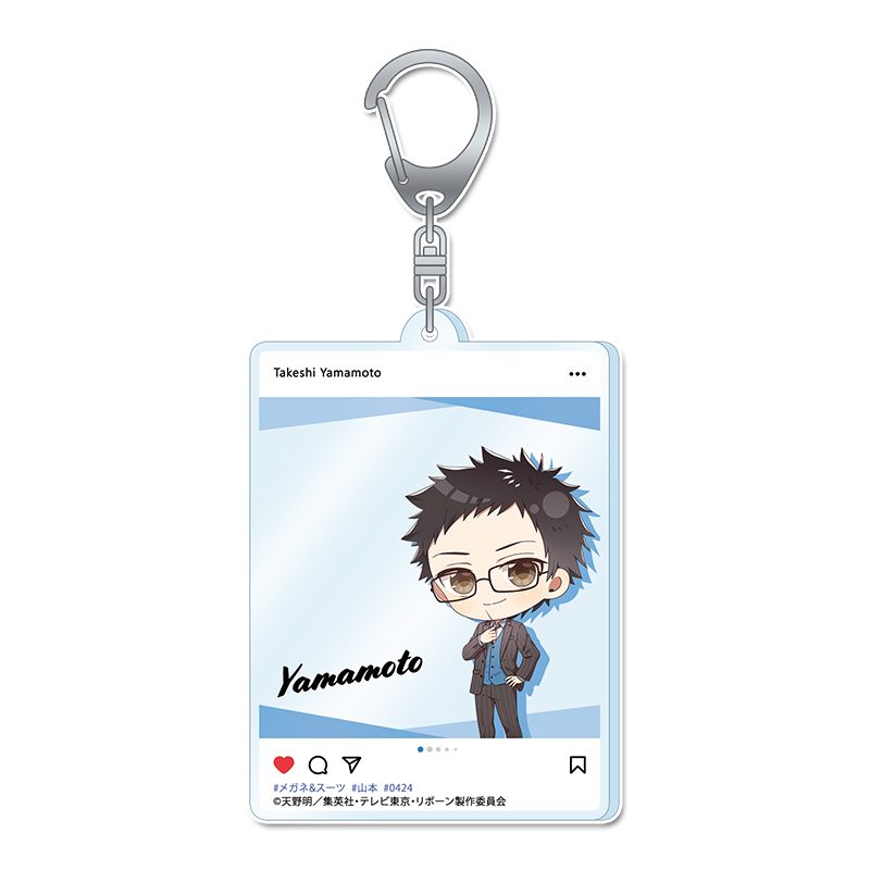 家庭教師ヒットマンREBORN! ぷちちょこアクリルキーホルダー 山本武 メガネ&スーツVer. ("Reborn!" Puchichoko Acrylic Key Chain Yamamoto Takeshi Glasses & Suit Ver.)