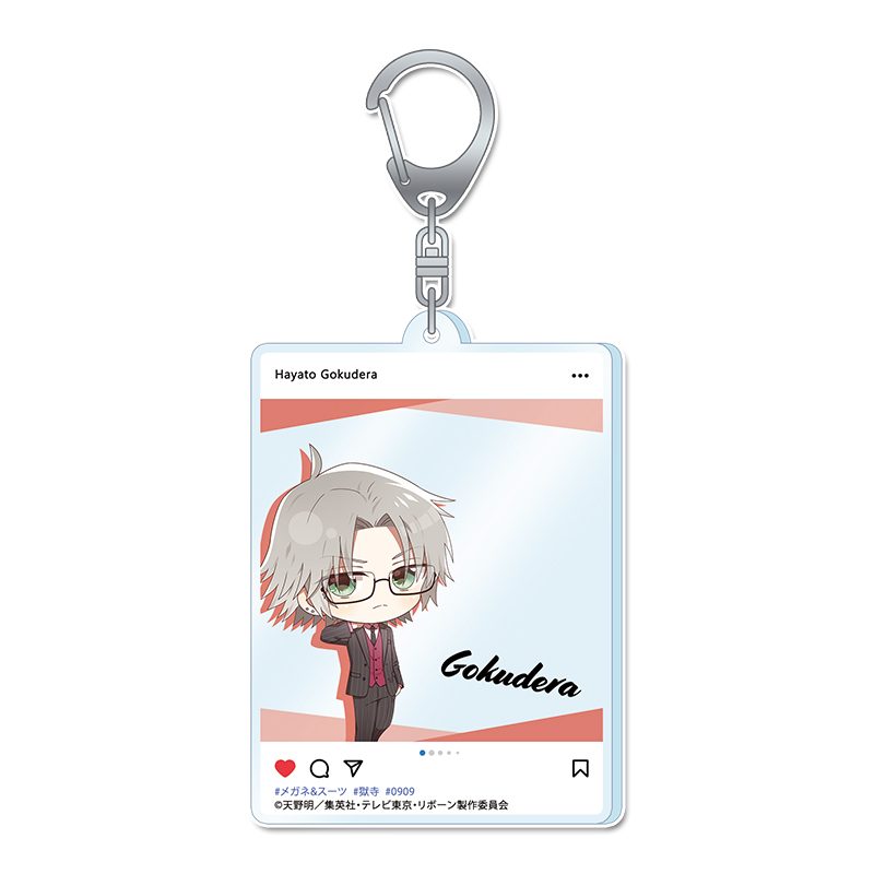 家庭教師ヒットマンREBORN! ぷちちょこアクリルキーホルダー 獄寺隼人 メガネ&スーツVer. ("Reborn!" Puchichoko Acrylic Key Chain Gokudera Hayato Glasses & Suit Ver.)