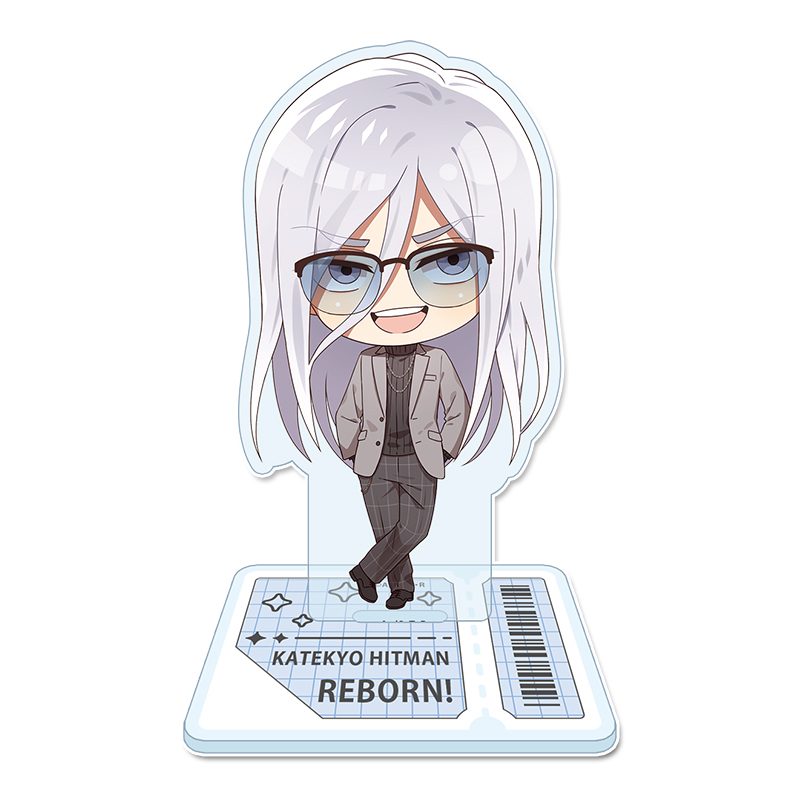 家庭教師ヒットマンREBORN! ぷちちょこアクリルスタンド スクアーロ メガネ&スーツVer. ("Reborn!" Puchichoko Acrylic Stand Squalo Glasses & Suit Ver.)
