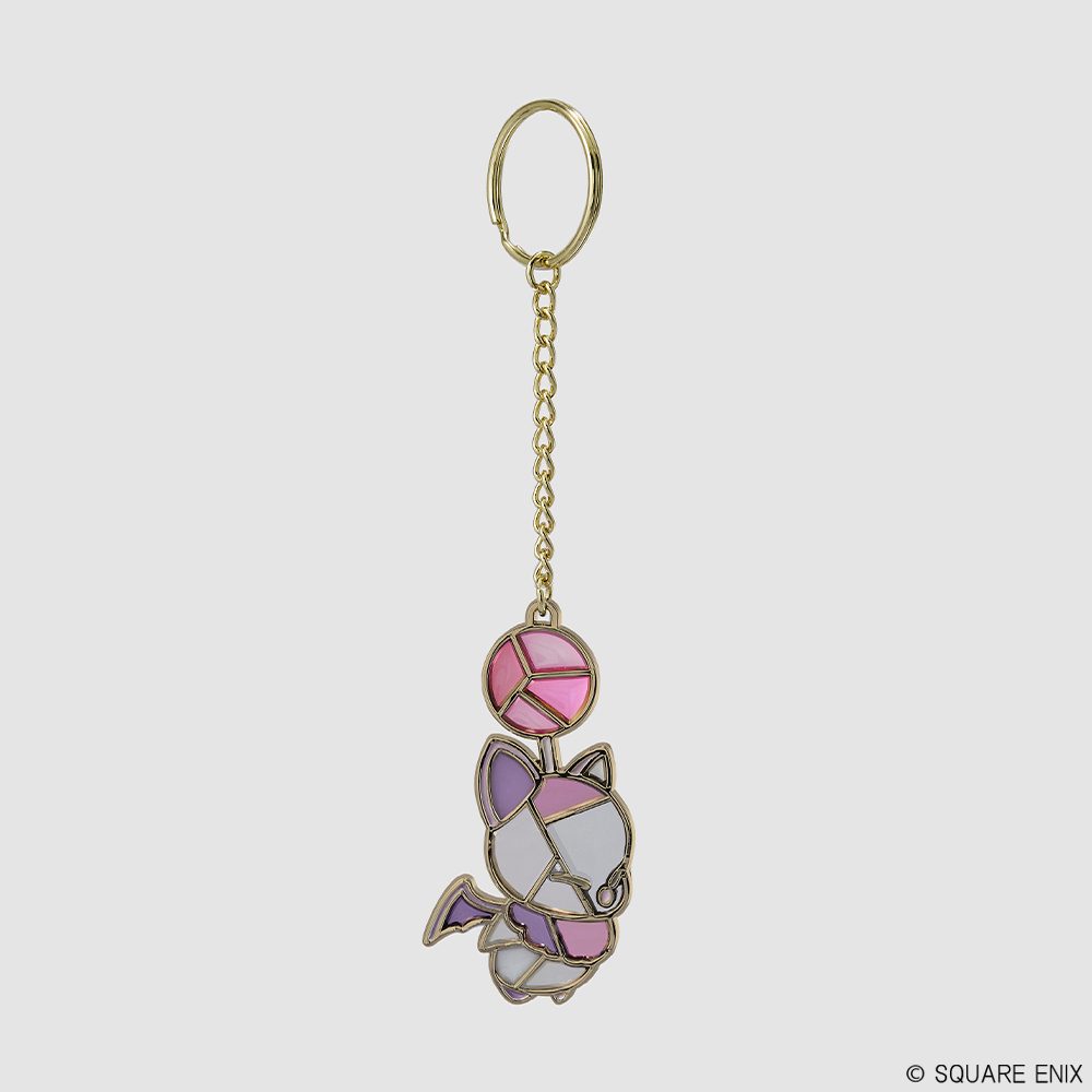 ファイナルファンタジーXIV ステンドグラス風キーホルダー モーグリ ("Final Fantasy XIV" Stained Glass Style Key Chain Moogle)