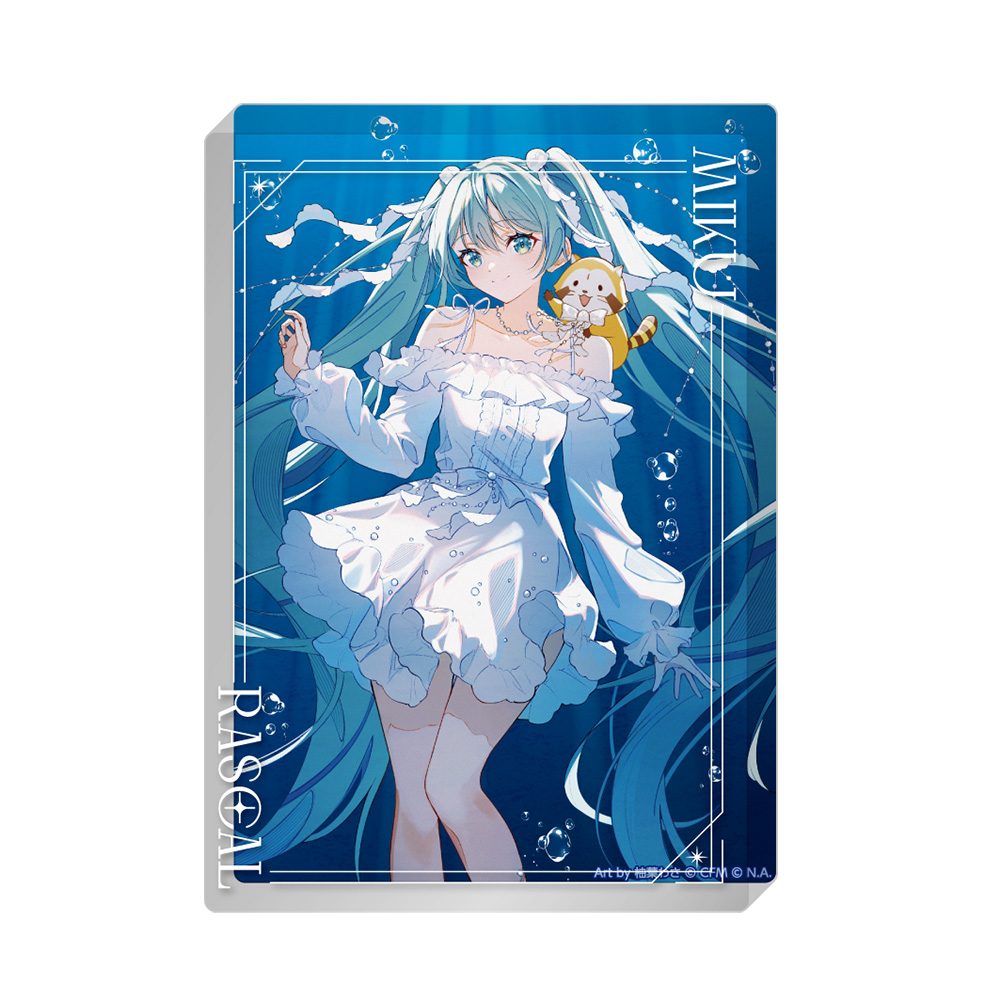 初音ミク×ラスカル 2025 アクリルブロック 初音ミク (Hatsune Miku x "Rascal the Raccoon" 2025 Acrylic Block Hatsune Miku)
