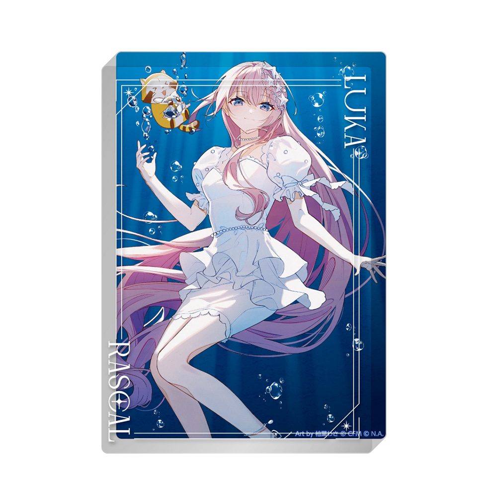 初音ミク×ラスカル 2025 アクリルブロック 巡音ルカ (Hatsune Miku x "Rascal the Raccoon" 2025 Acrylic Block Megurine Luka)