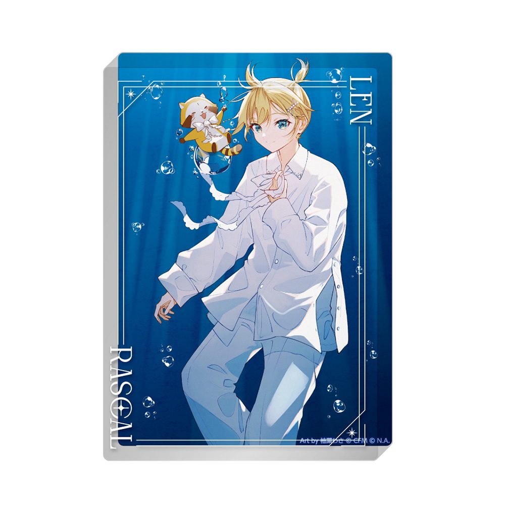 初音ミク×ラスカル 2025 アクリルブロック 鏡音レン (Hatsune Miku x "Rascal the Raccoon" 2025 Acrylic Block Kagamine Len)