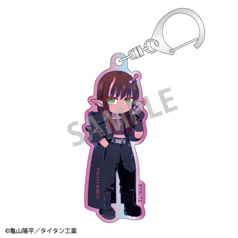 銀河特急 ミルキー☆サブウェイ オーロラアクリルキーホルダー アカネ ("MILKY SUBWAY THE GALACTIC LIMITED EXPRESS" Aurora Acrylic Key Chain Akane)