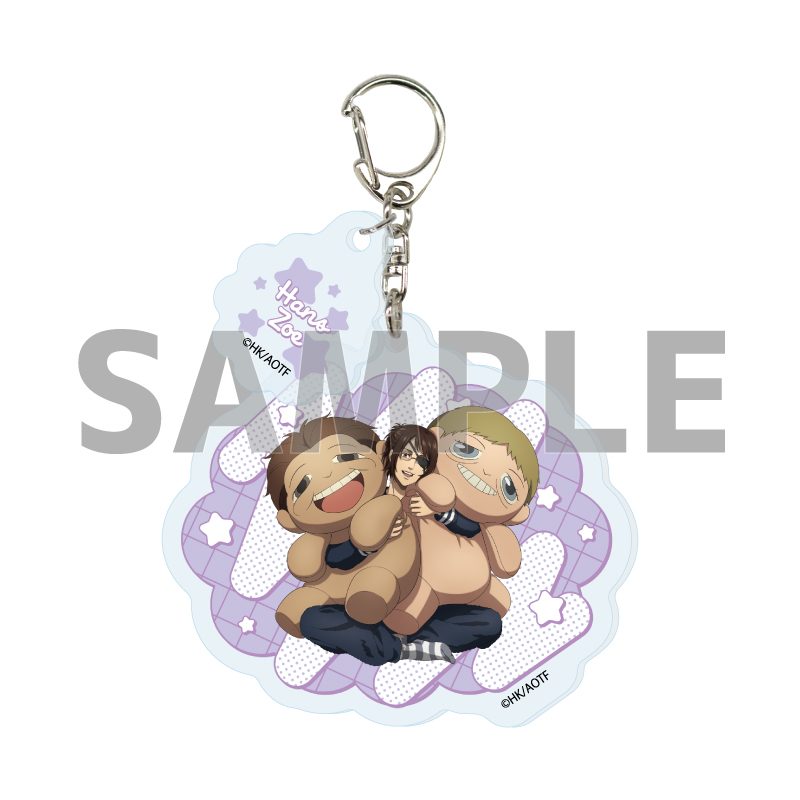 パーツ付きアクリルキーホルダー 進撃の巨人 The Final Season 04 ハンジ・ゾエ くつろぎVer.(描き下ろしイラスト) (Acrylic Key Chain with Parts "Attack on Titan The Final Season" 04 Hans Zoe Relax Ver. (Original Illustration))