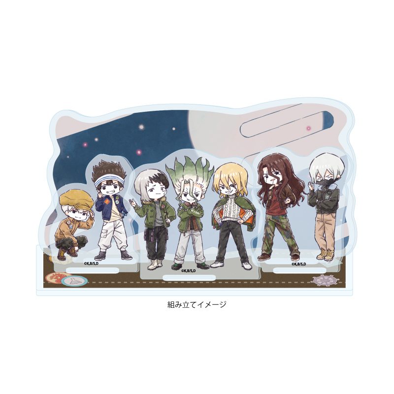 アクリルジオラマ Dr.STONE 02 デザインA フライトジャケットVer.(グラフアートイラスト) (Acrylic Diorama "Dr. Stone" 02 Design A Flight Jacket Ver. (Graff Art Illustration))